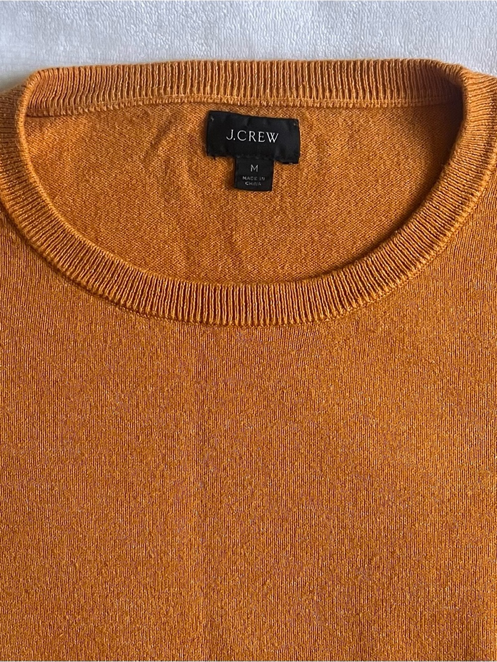 J. Crew Slouchy 100% Cotton Crewneck Pullover Sweater in Warm Heathered Ochre - Picture 2 of 10